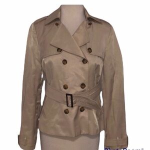 Trench short by Mees beige jacket, size 8